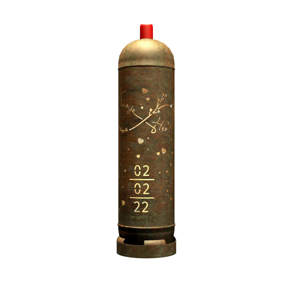 Feuertonne Hochzeitsmotiv 4 (inkl. Personalisierung)