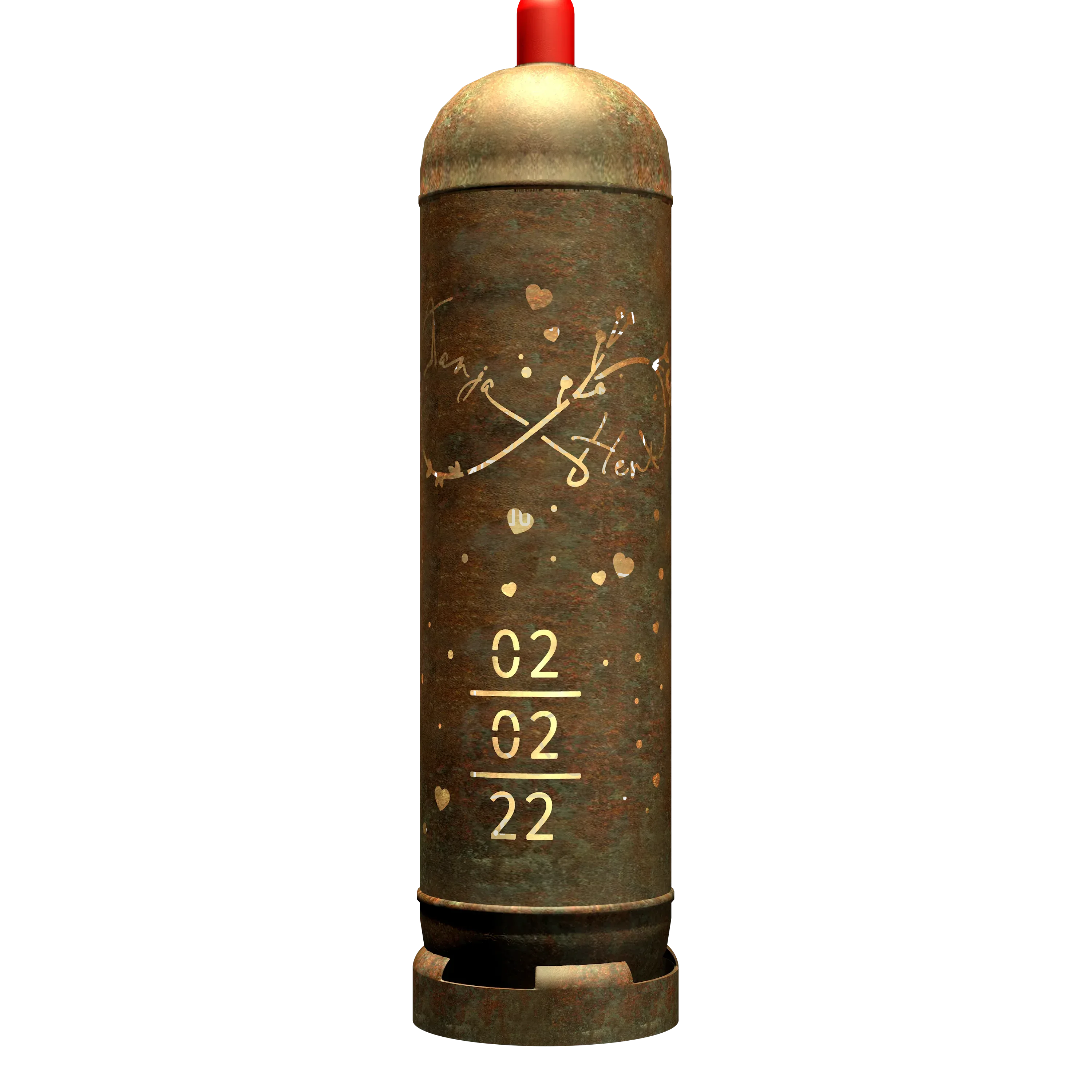 Feuertonne Hochzeitsmotiv 4 (inkl. Personalisierung)