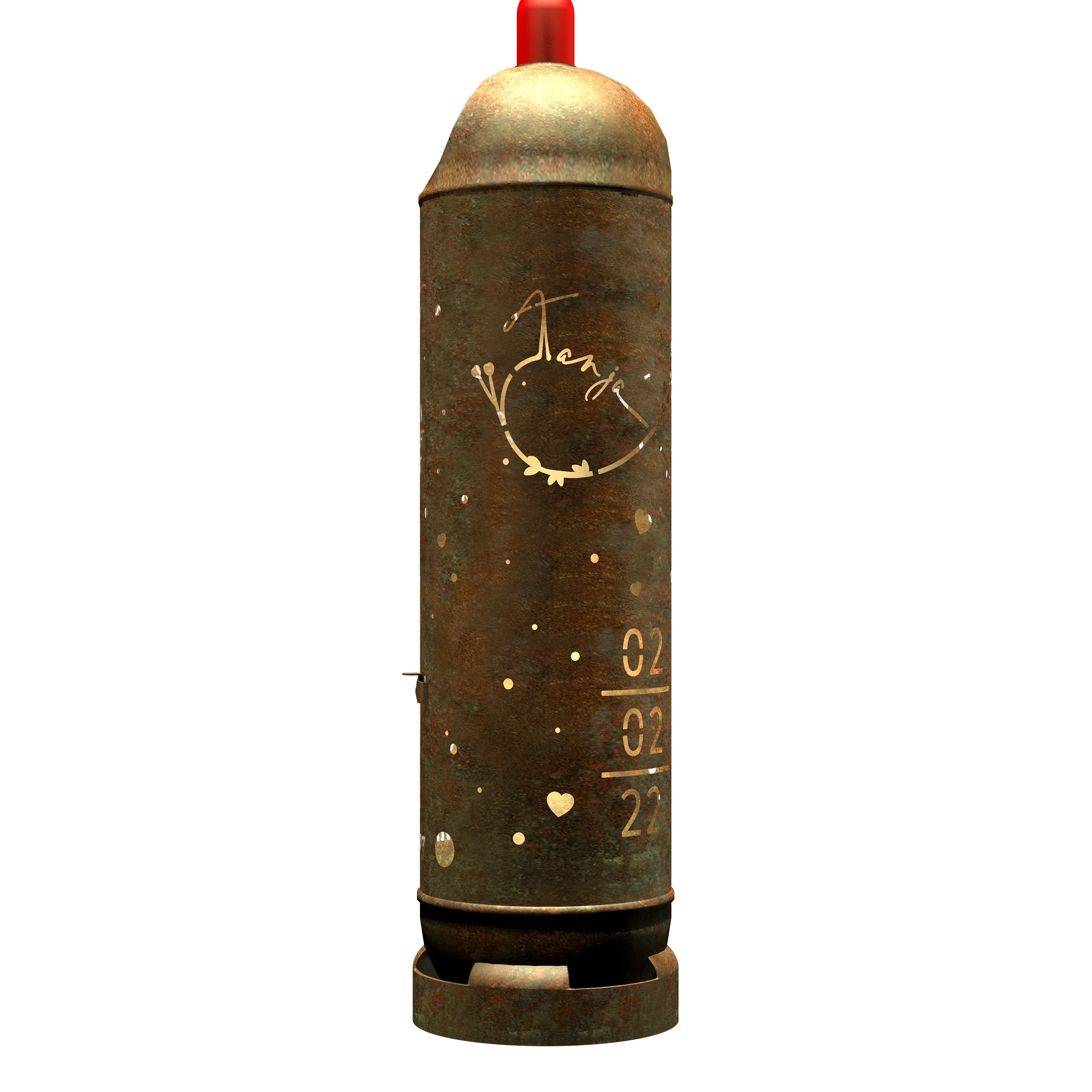 Feuertonne Hochzeitsmotiv 4 (inkl. Personalisierung)
