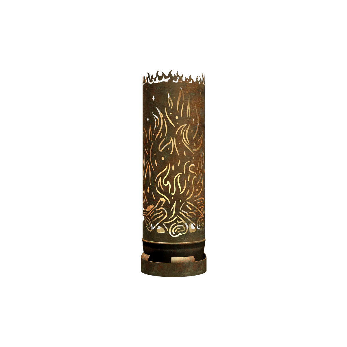 Feuertonne Lagerfeuer, Mond und Sterne