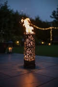 Feuertonne Lagerfeuer, Mond und Sterne