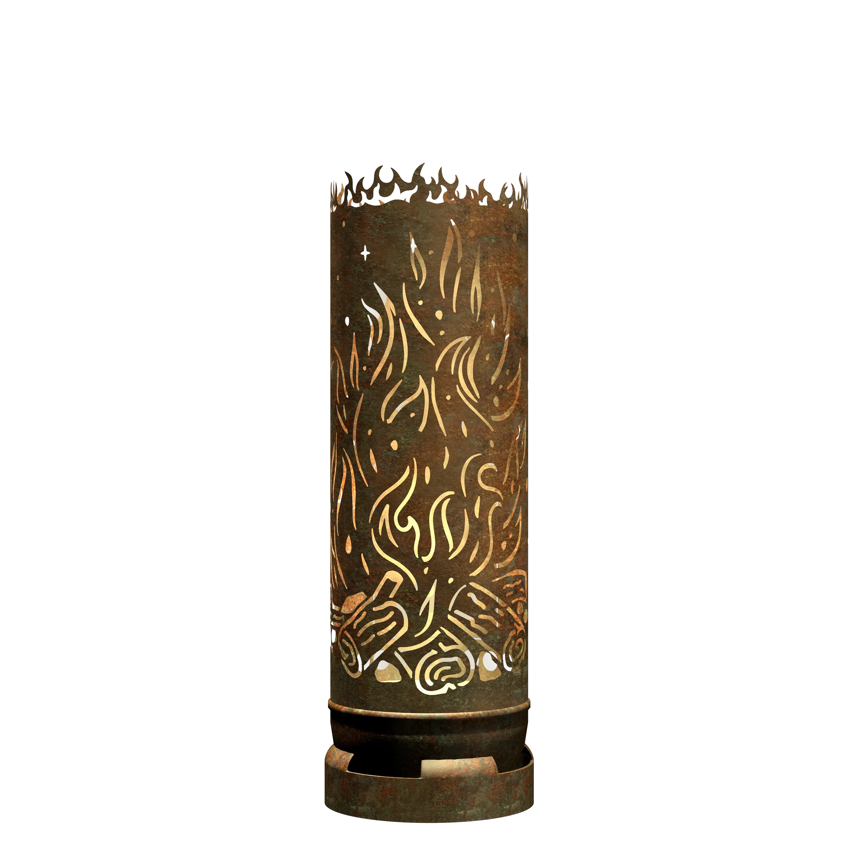 Feuertonne Lagerfeuer, Mond und Sterne