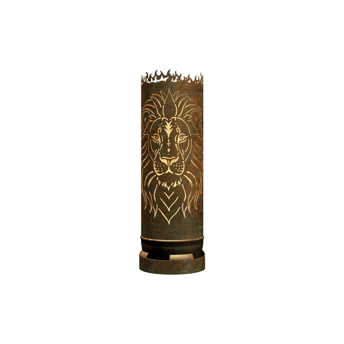 Feuertonne Löwe