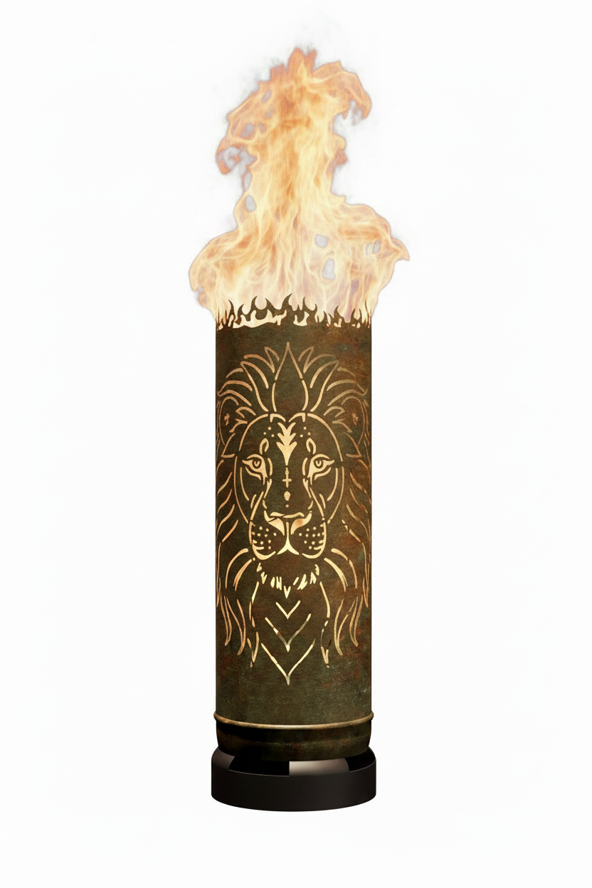 Feuertonne Löwe