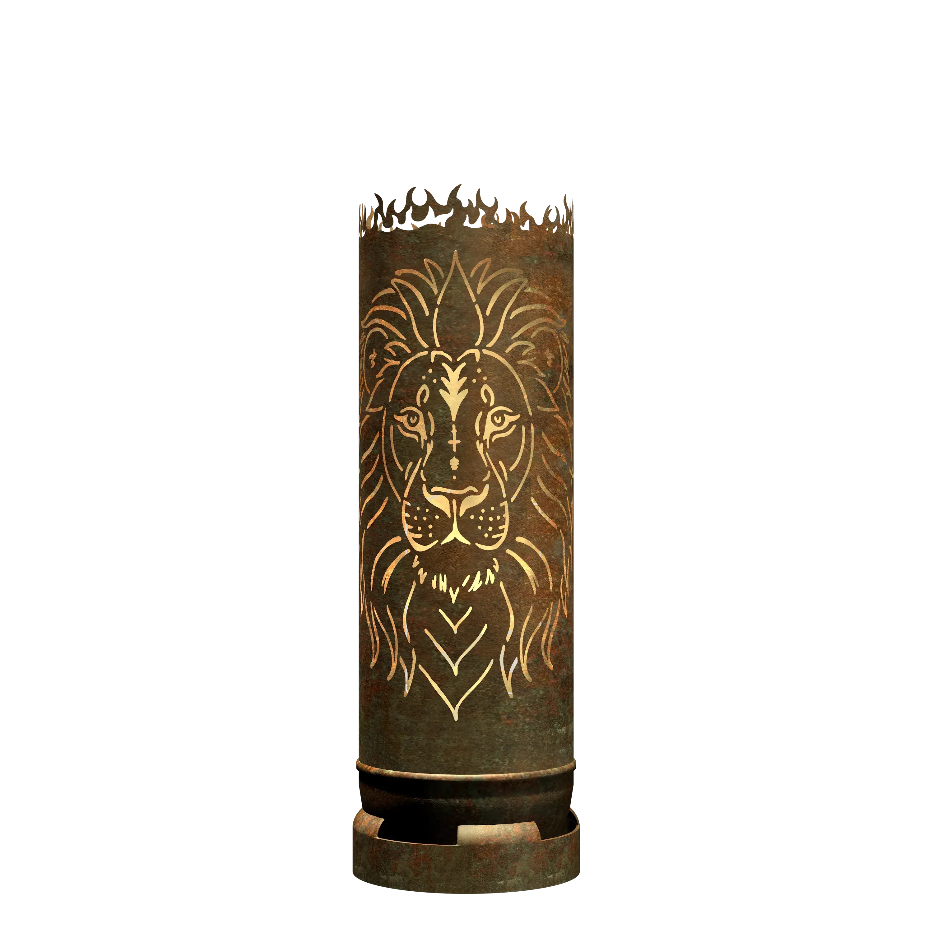 Feuertonne Löwe