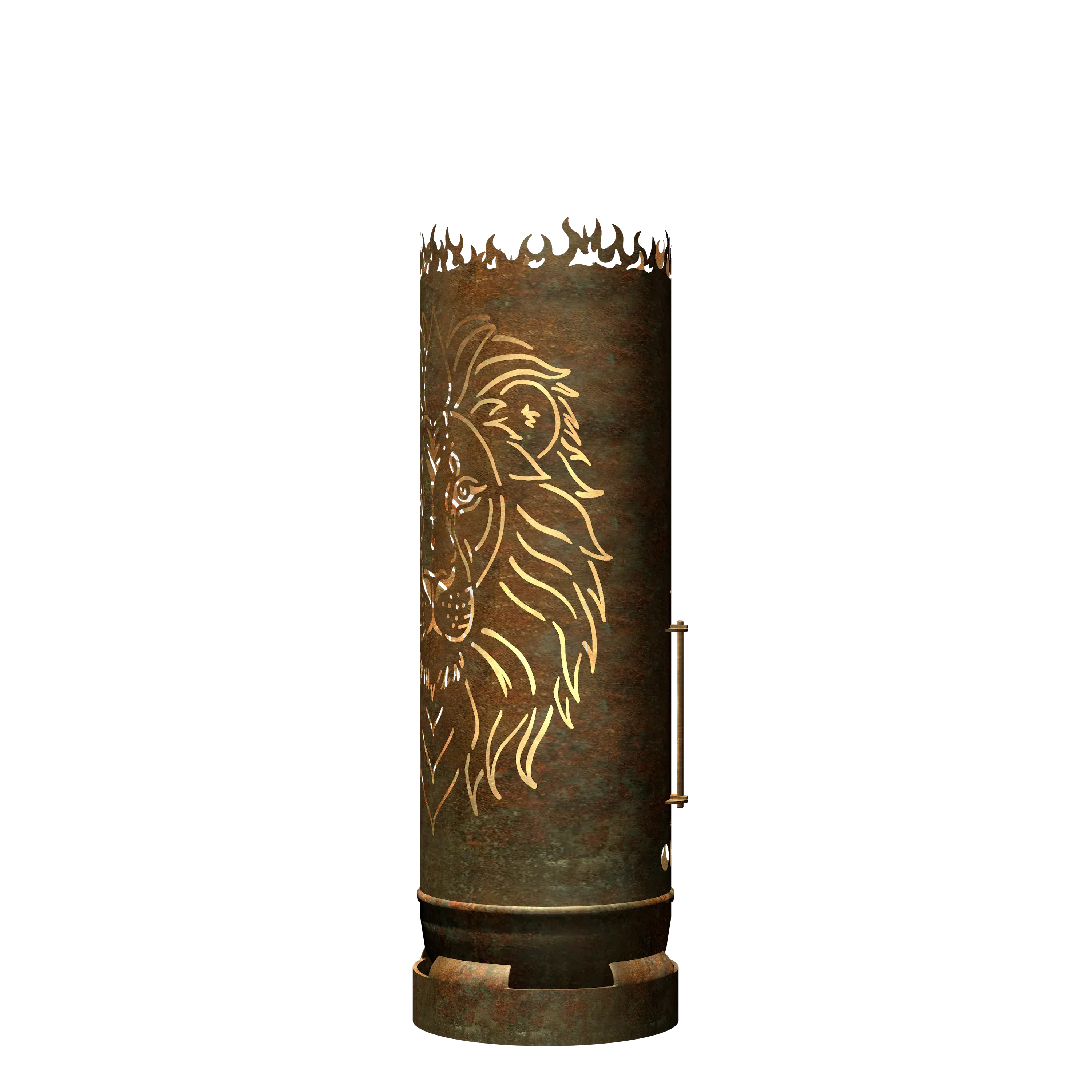 Feuertonne Löwe