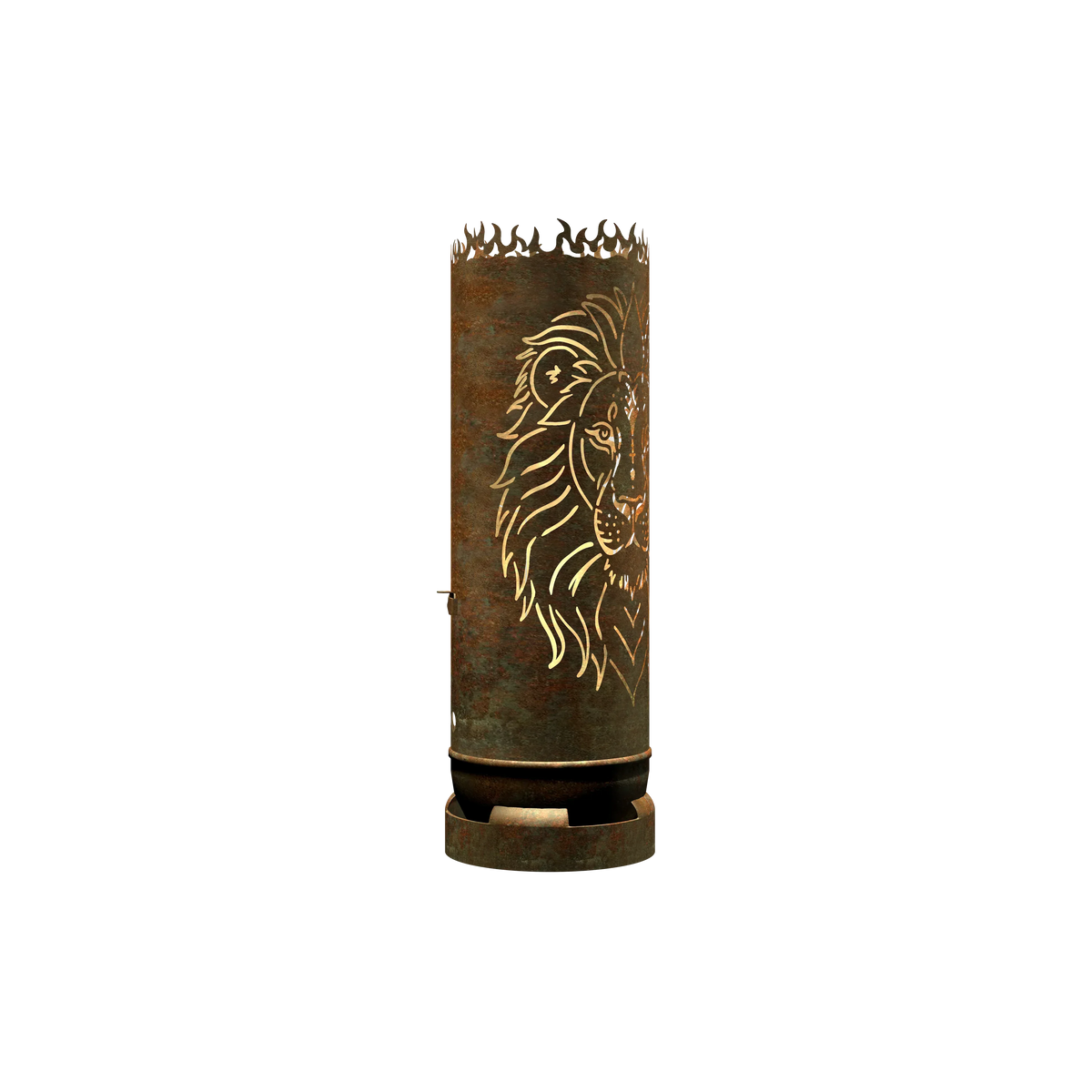 Feuertonne Löwe