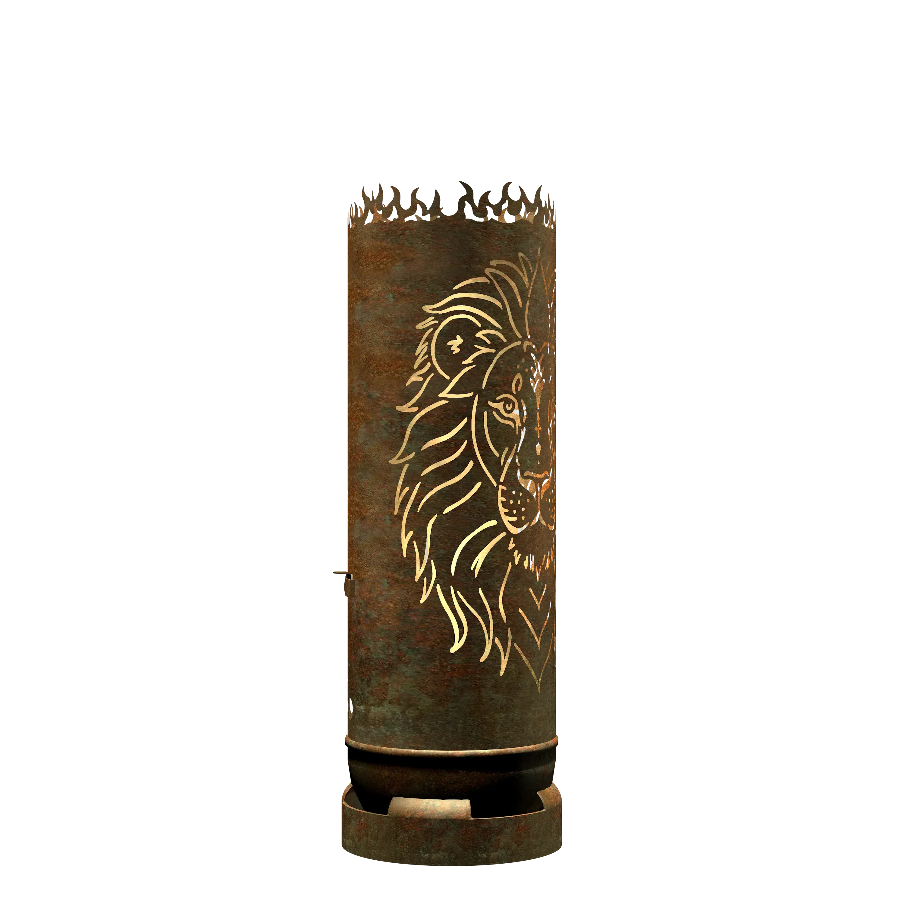 Feuertonne Löwe