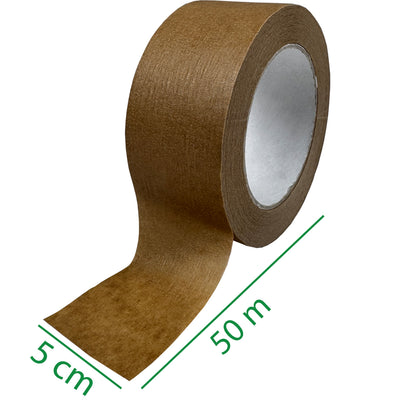 Papier Klebeband, Papier Packband in Braun | 55mm x 66m | 130 my | FSC-Mix