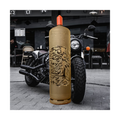 Feuertonne Motorrad in Flammen