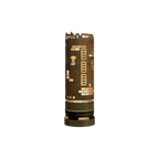 Feuertonne mit Retro Game Design