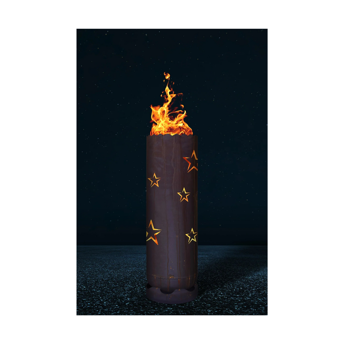 Feuertonne Sterne