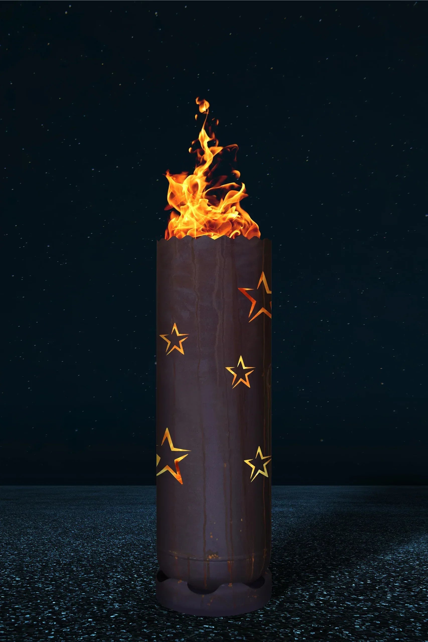 Feuertonne Sterne