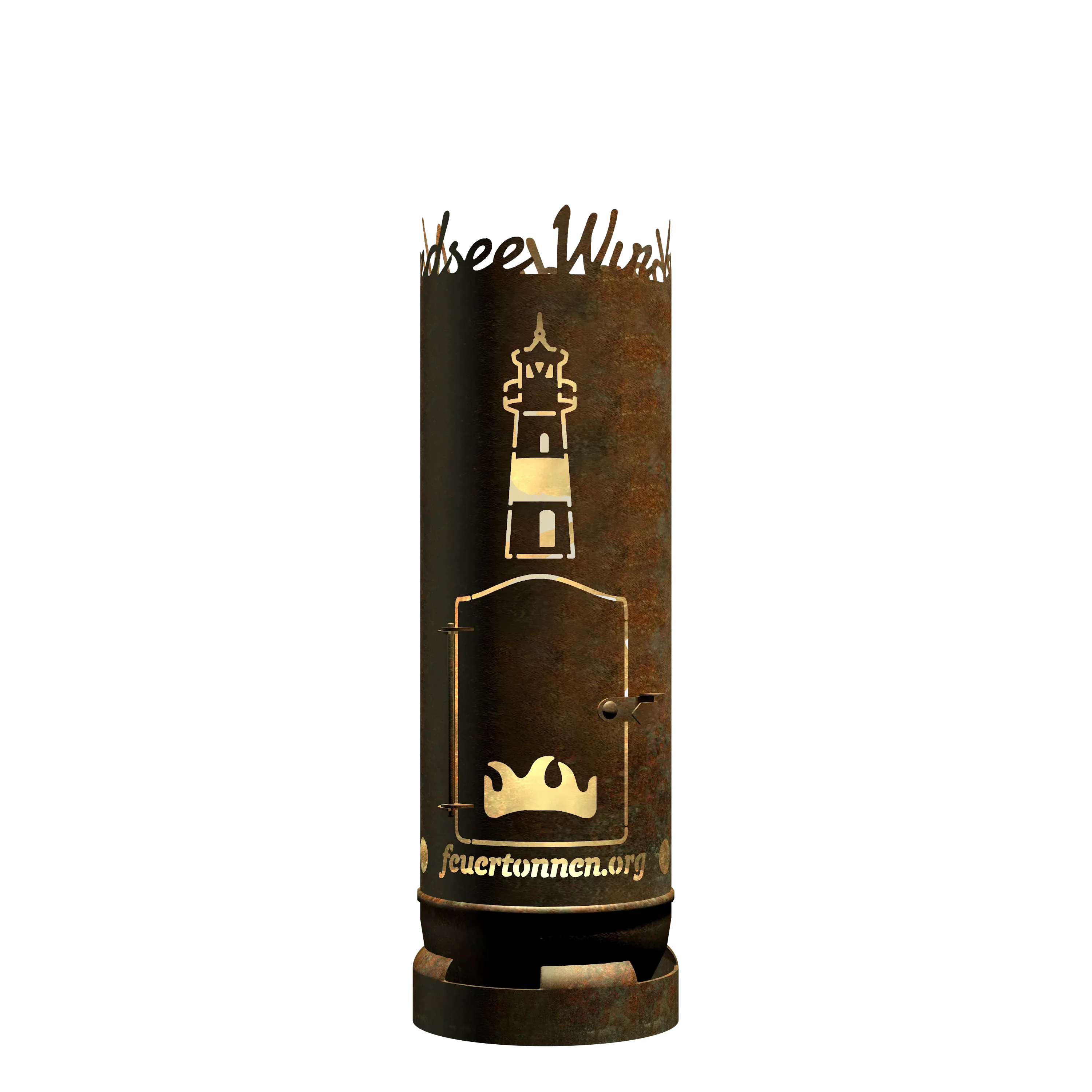 Feuertonne Sylt mit Leuchtturm