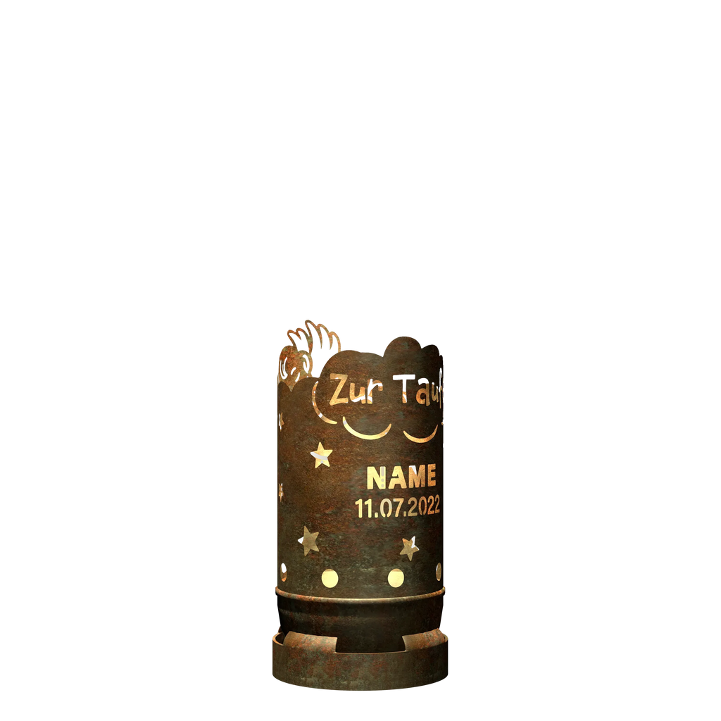Feuertonne Taufe inkl. Personalisierung