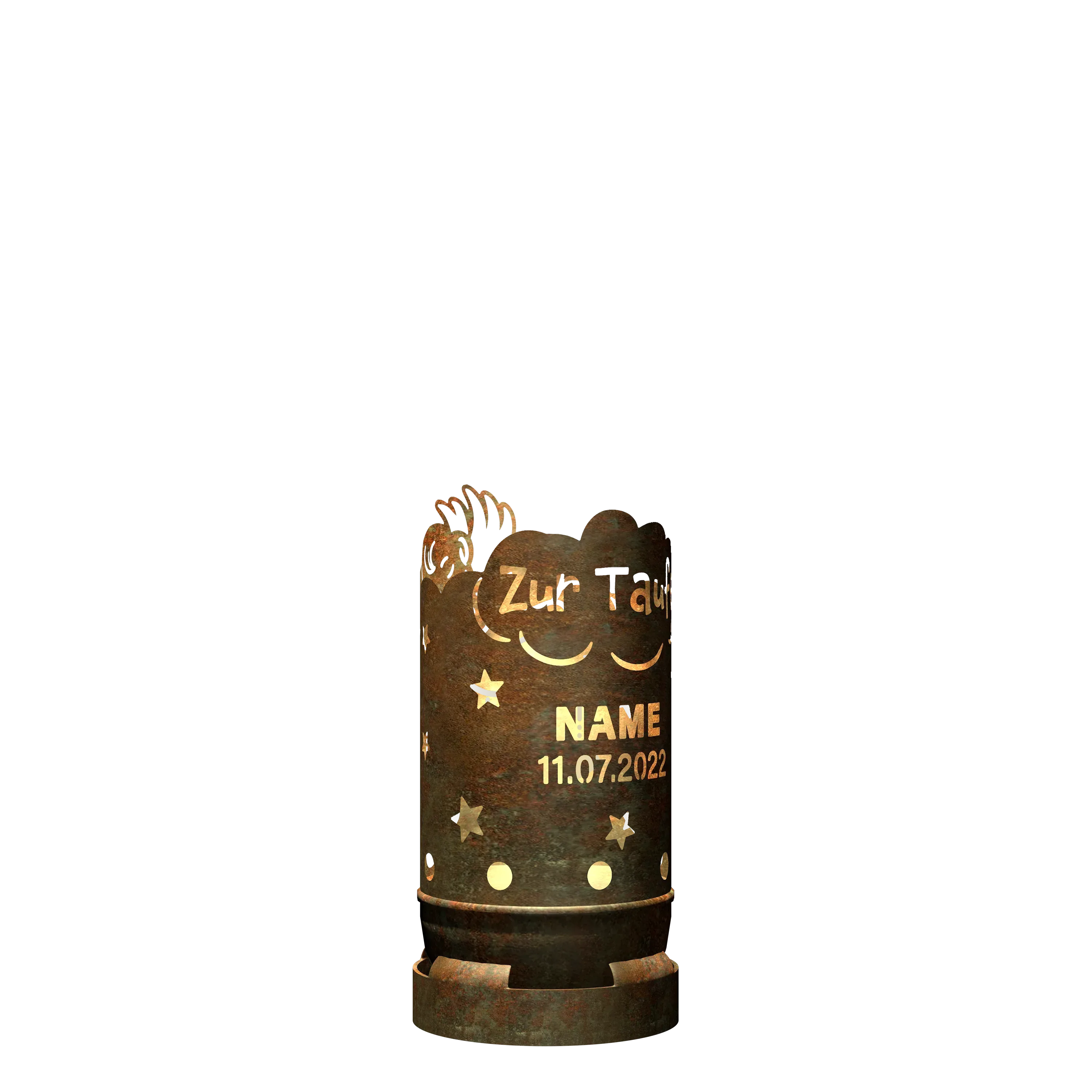 Feuertonne Taufe inkl. Personalisierung
