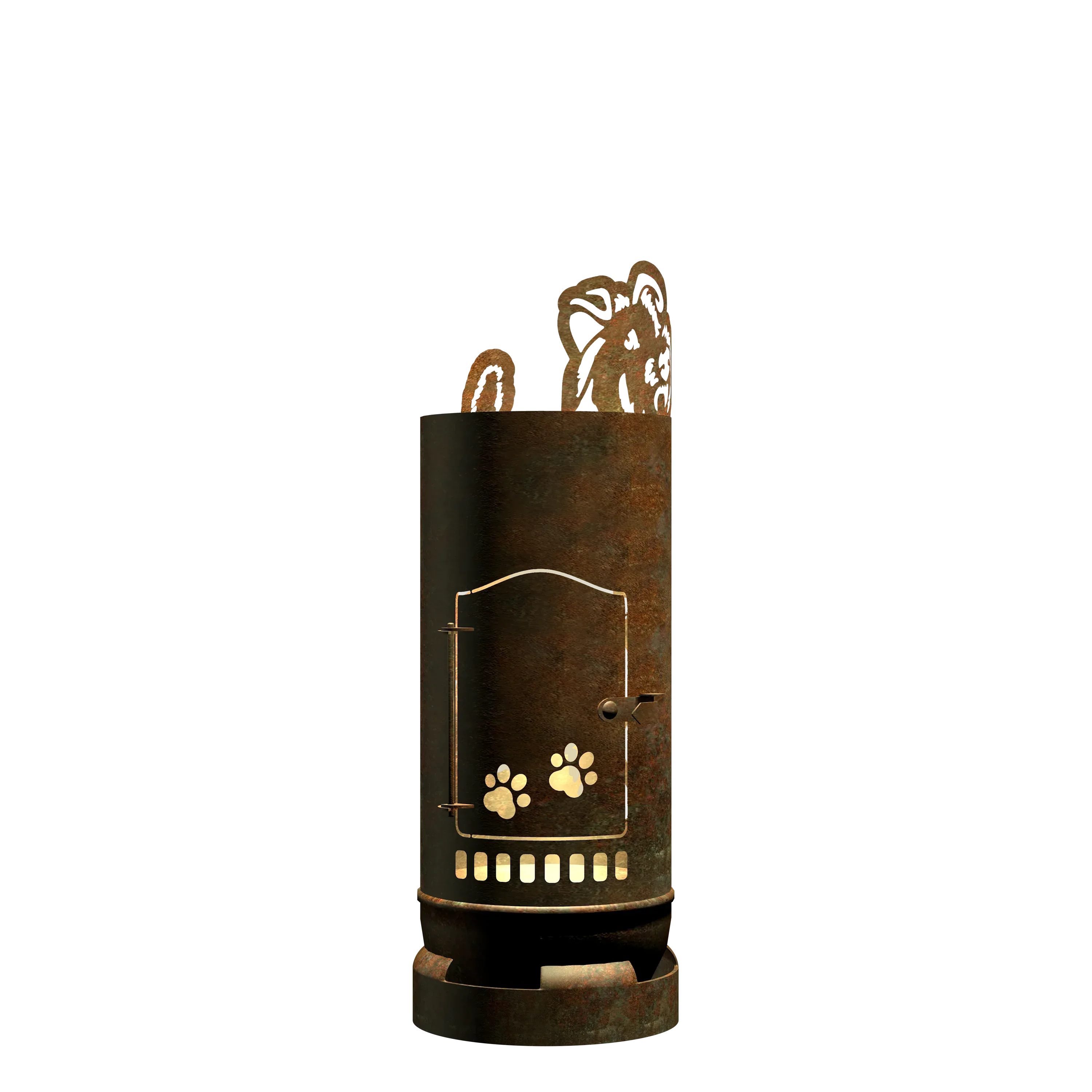 Feuertonne Airedale Terrier exklusiv Design