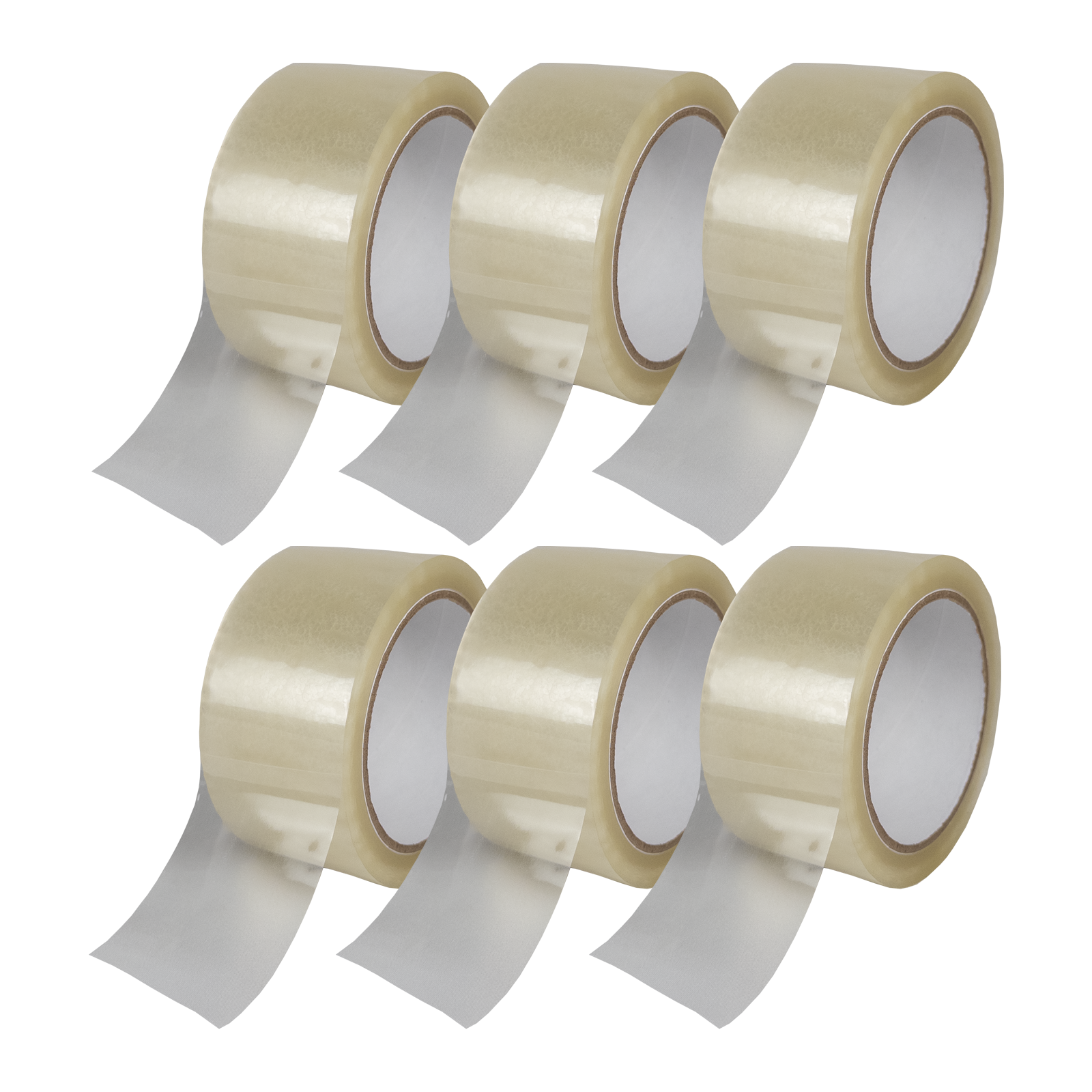 Transparente Klebebandrollen im 6er-Pack – stark haftendes Verpackungsband für Kartons, Umzüge, Lager und Versand