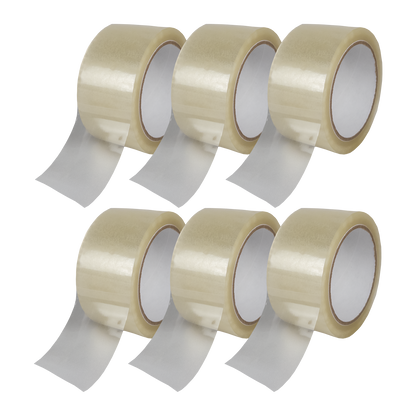 Transparente Klebebandrollen im 6er-Pack – stark haftendes Verpackungsband für Kartons, Umzüge, Lager und Versand