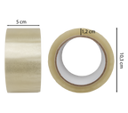 Maße transparente Klebebandrolle – 5 cm Breite, 10,3 cm Außendurchmesser, 1,2 cm Wandstärke – ideal für Versand und Verpackung