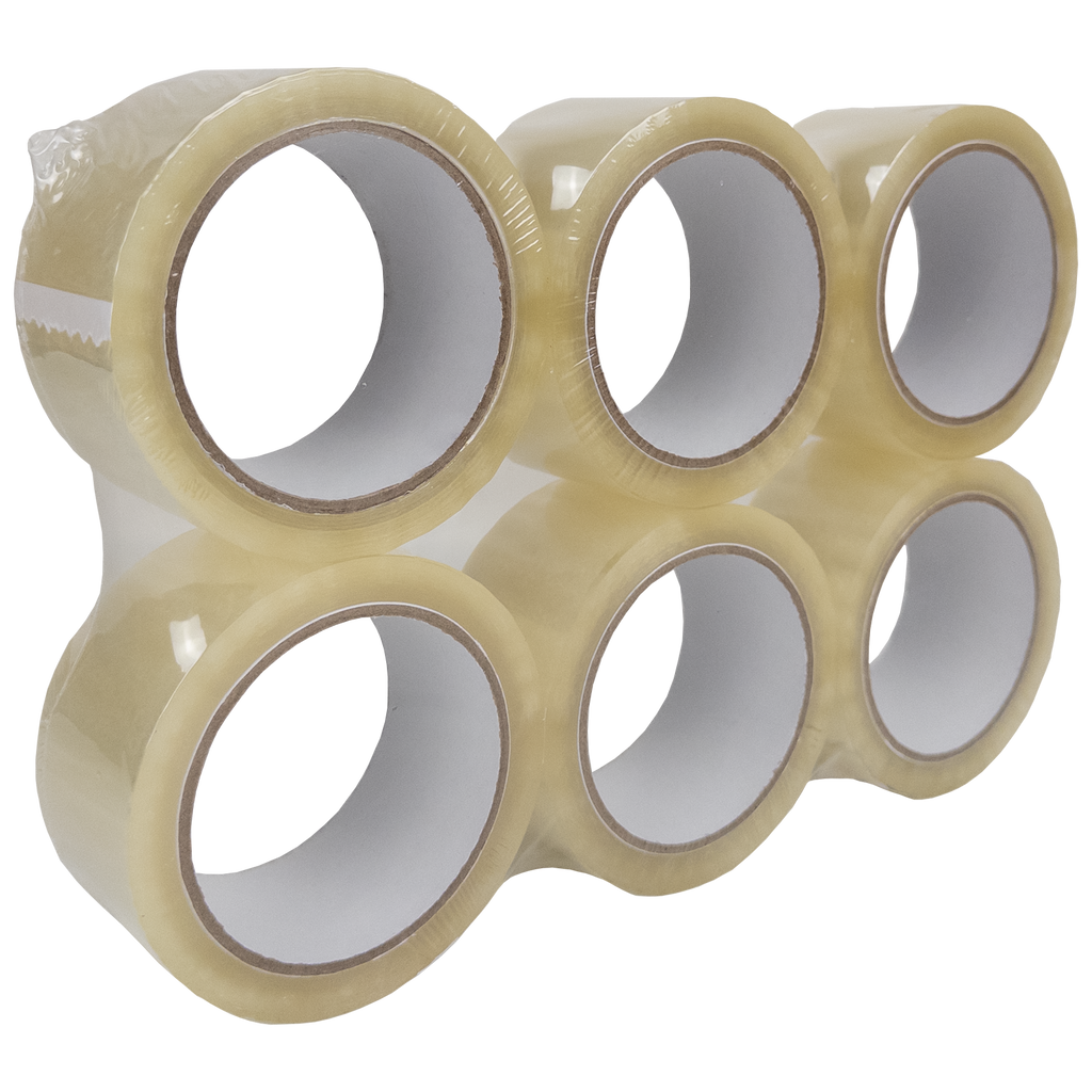 Transparente Klebebandrollen im 6er-Pack – stark haftendes Verpackungsband für Kartons, Umzüge, Lager und Versand