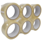 Transparente Klebebandrollen im 6er-Pack – stark haftendes Verpackungsband für Kartons, Umzüge, Lager und Versand