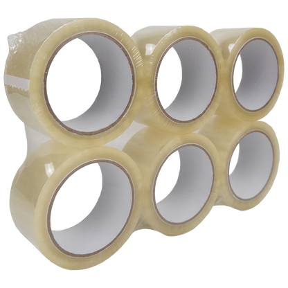 Transparente Klebebandrollen im 6er-Pack – stark haftendes Verpackungsband für Kartons, Umzüge, Lager und Versand